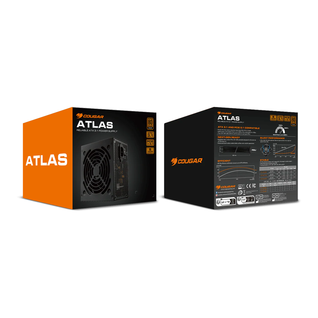Fuente de poder COUGAR ATLAS 650W 80 PLUS BRONZE