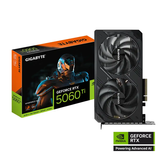 Tarjeta NVIDIA® GeForce RTX™ 5060Ti 16GB WindForce