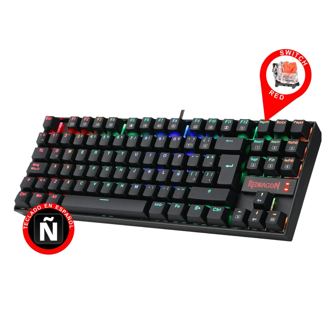 Teclado Mecánico Gamer Kumara  K552w RGB SWITCH ROJO