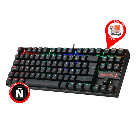 Teclado Mecánico Gamer Kumara  K552w RGB SWITCH ROJO