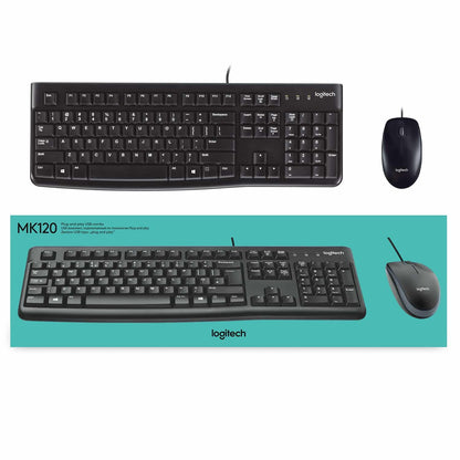 Combo Teclado y Mouse Logitech MK120 Alámbrico